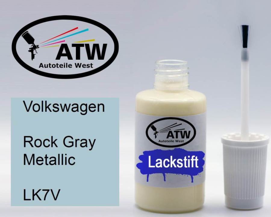 Volkswagen, Rock Gray Metallic, LK7V: 20ml Lackstift, von ATW Autoteile West.